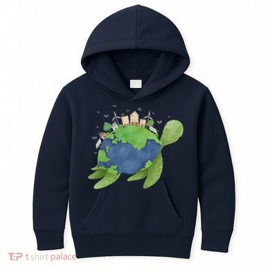 Turtle Earth Day Kids Hoodie