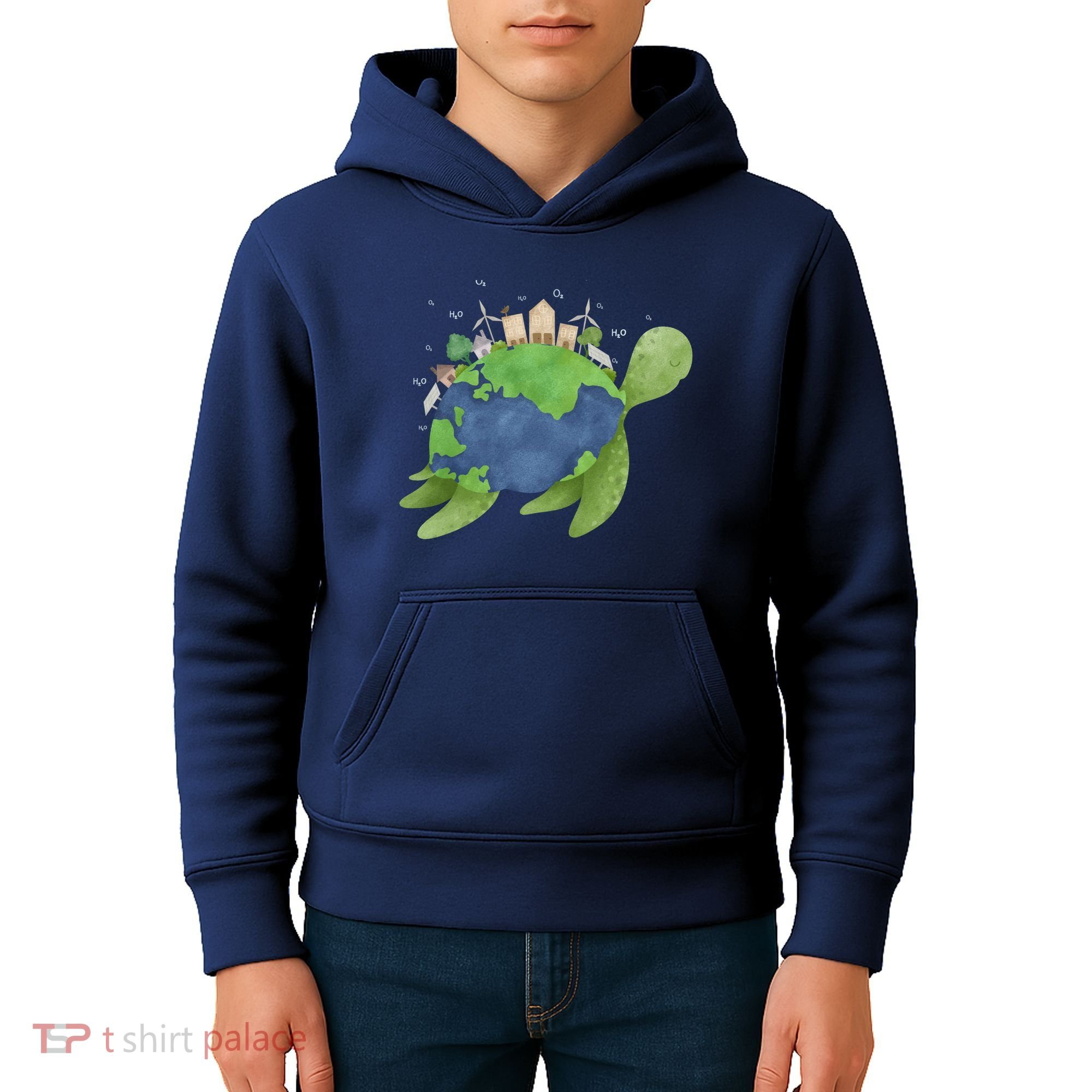 Turtle Earth Day Kids Hoodie