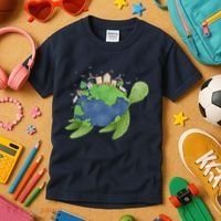 Turtle Earth Day Kids T-Shirt thumb 3