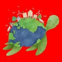 Turtle Earth Day Santa Hat thumb 1
