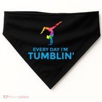 Tumbling Every Day Gymnastics For Gymnast USA-Made Doggie Bandana thumb 0