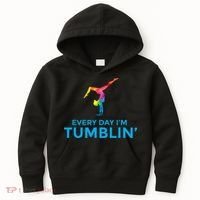 Tumbling Every Day Gymnastics For Gymnast Kids Hoodie thumb 0