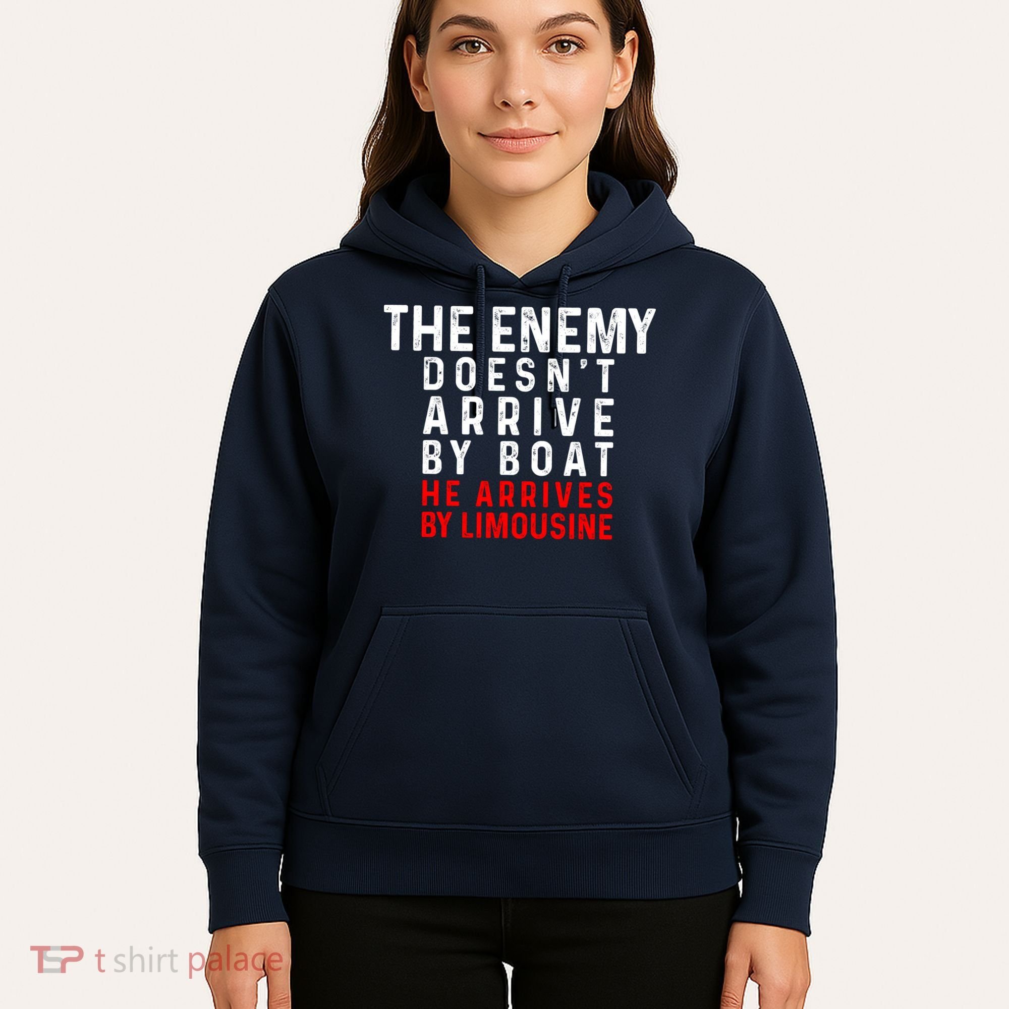 The Enemy Doesn't Arrive By Boat He Arrives By Limousine Hoodie