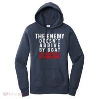 The Enemy Doesn't Arrive By Boat He Arrives By Limousine Women's Hoodie thumb 0