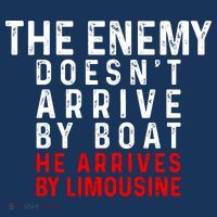 The Enemy Doesn't Arrive By Boat He Arrives By Limousine Women's Tank Top thumb 5