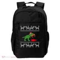 Trex Eating Deer Hunter Ugly Christmas Backpack thumb 0