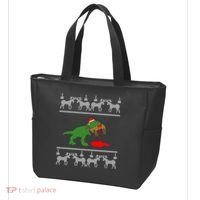 Trex Eating Deer Hunter Ugly Christmas Tote Bag thumb 3