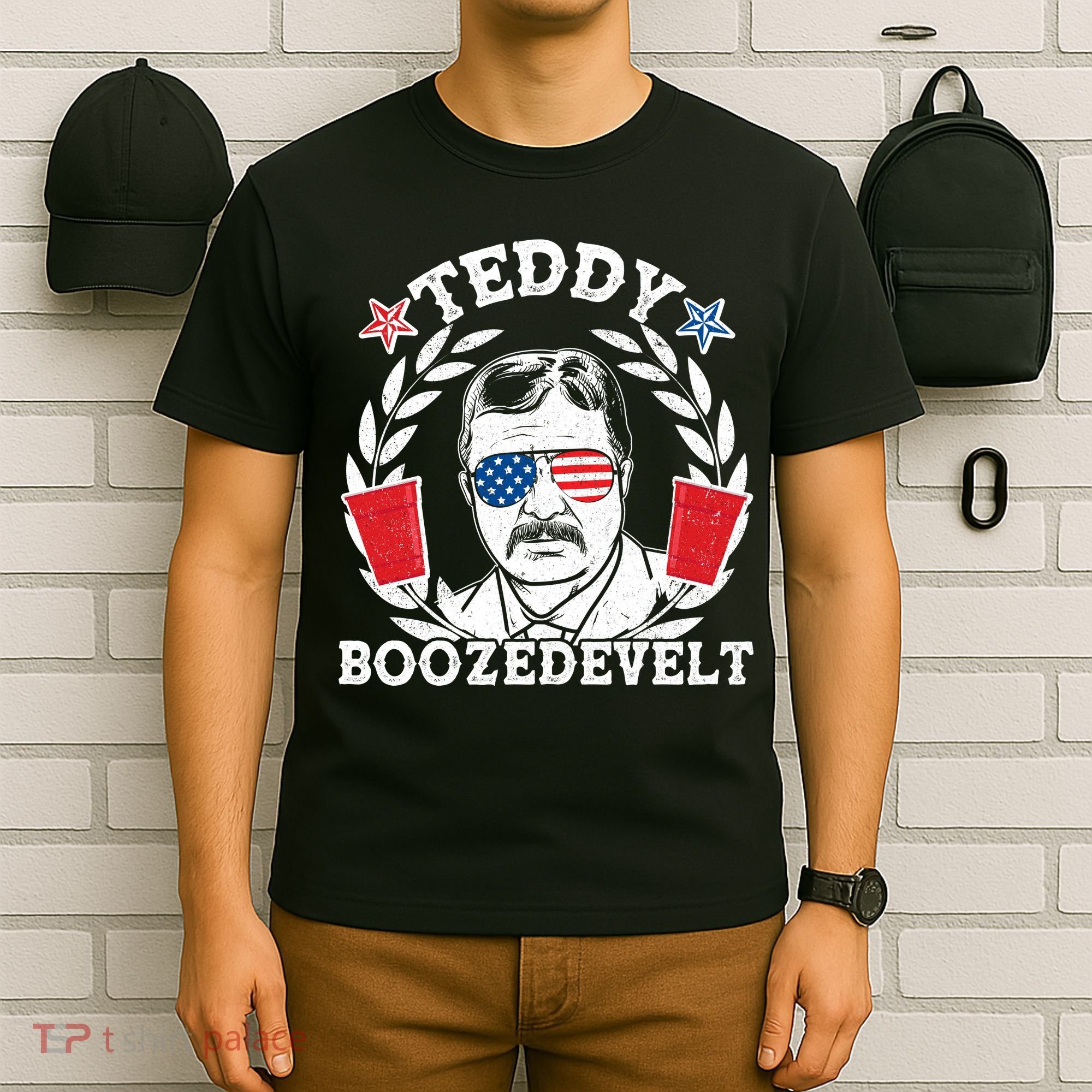 Teddy Boozedevelt USA Beer Party T-Shirt