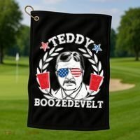 Teddy Boozedevelt USA Beer Party Golf Towel thumb 1