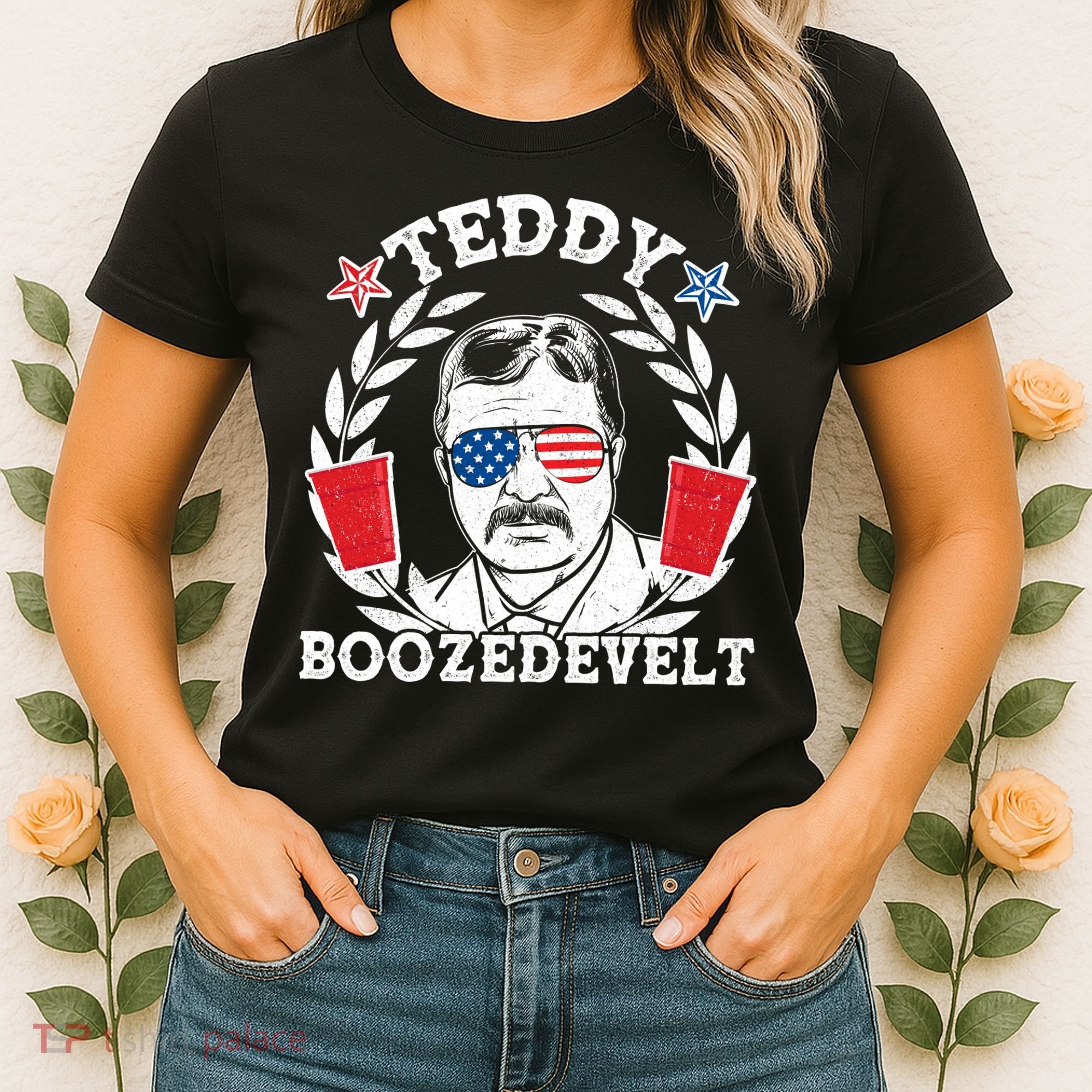 Teddy Boozedevelt USA Beer Party Women's T-Shirt