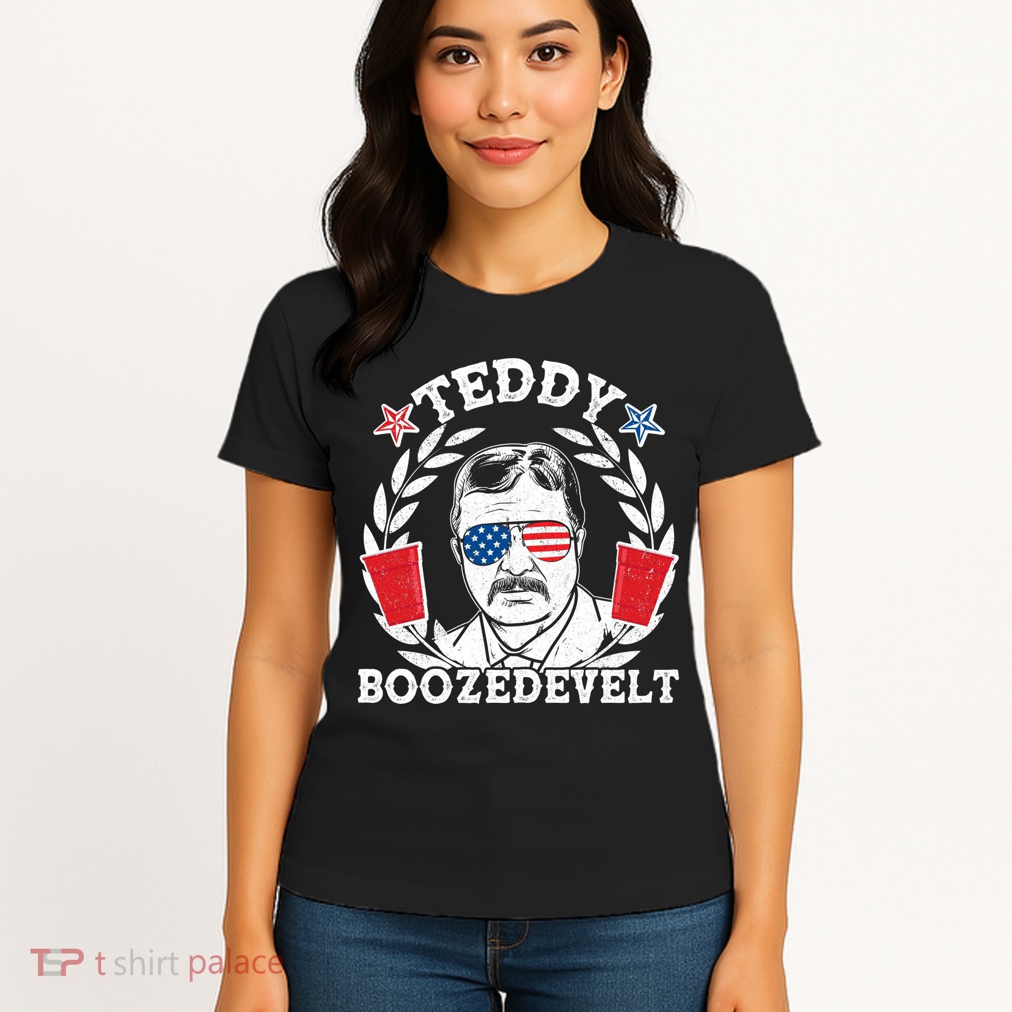 Teddy Boozedevelt USA Beer Party Women's T-Shirt