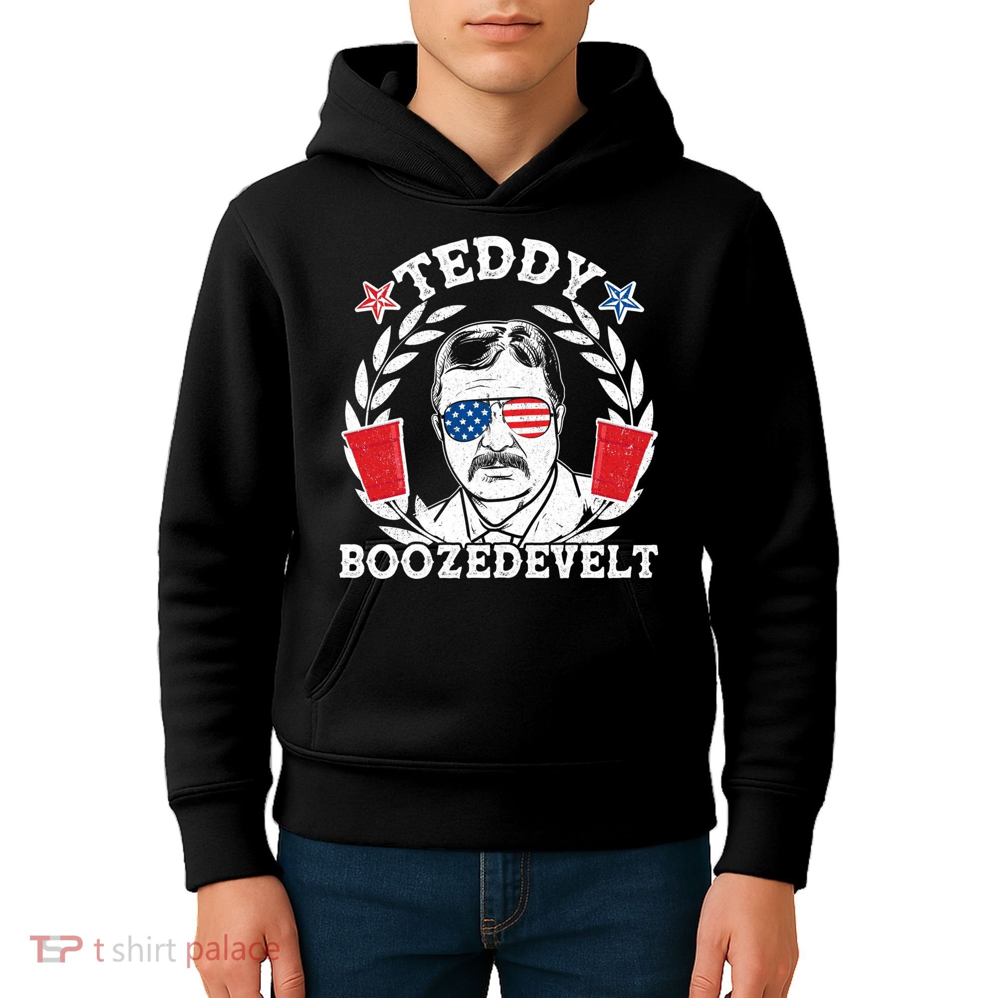 Teddy Boozedevelt USA Beer Party Kids Hoodie