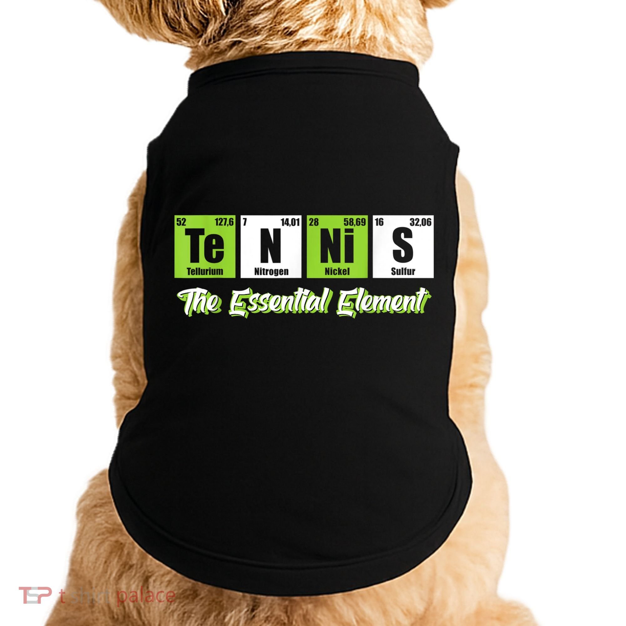 The Essential Element Funny Love Tennis Sience Doggie Tank
