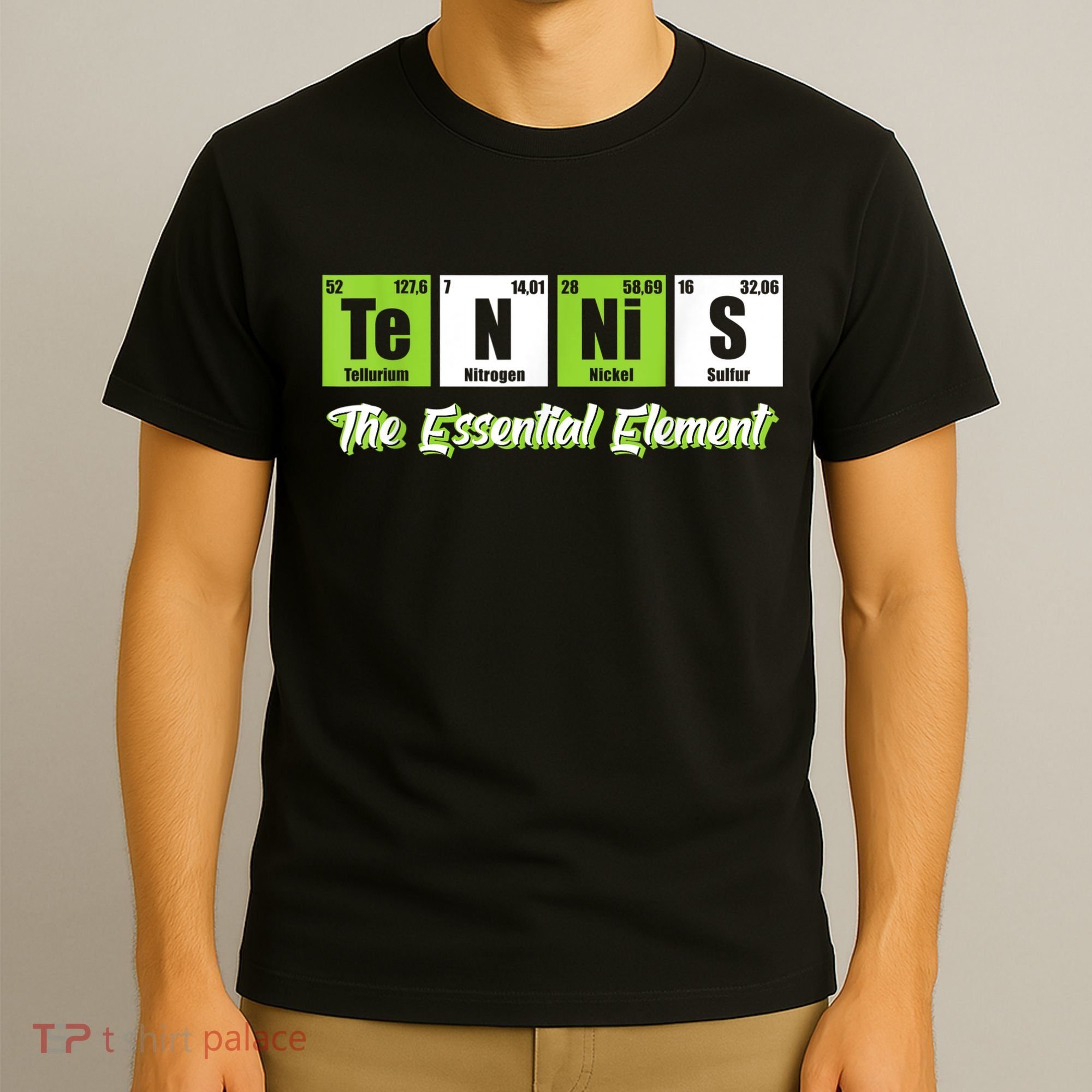 The Essential Element Funny Love Tennis Sience T-Shirt