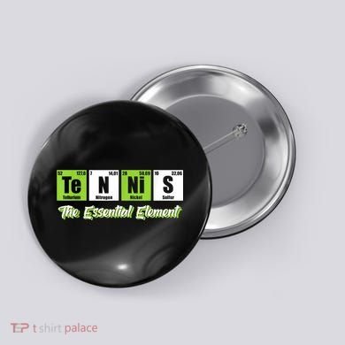 The Essential Element Funny Love Tennis Sience Button
