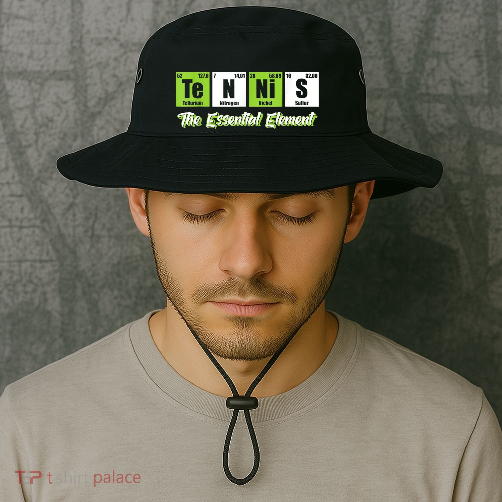 The Essential Element Funny Love Tennis Sience Bucket Hat