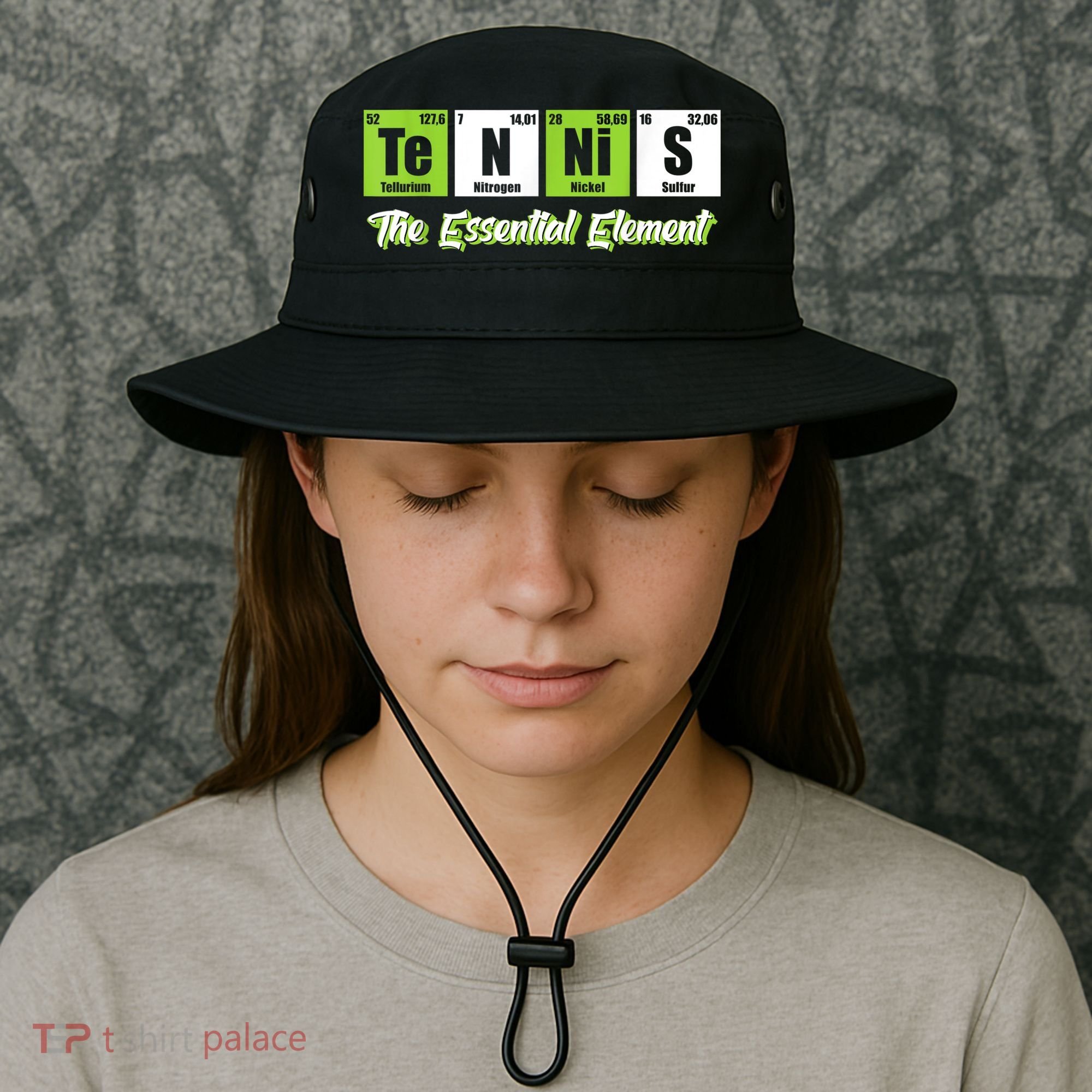 The Essential Element Funny Love Tennis Sience Bucket Hat
