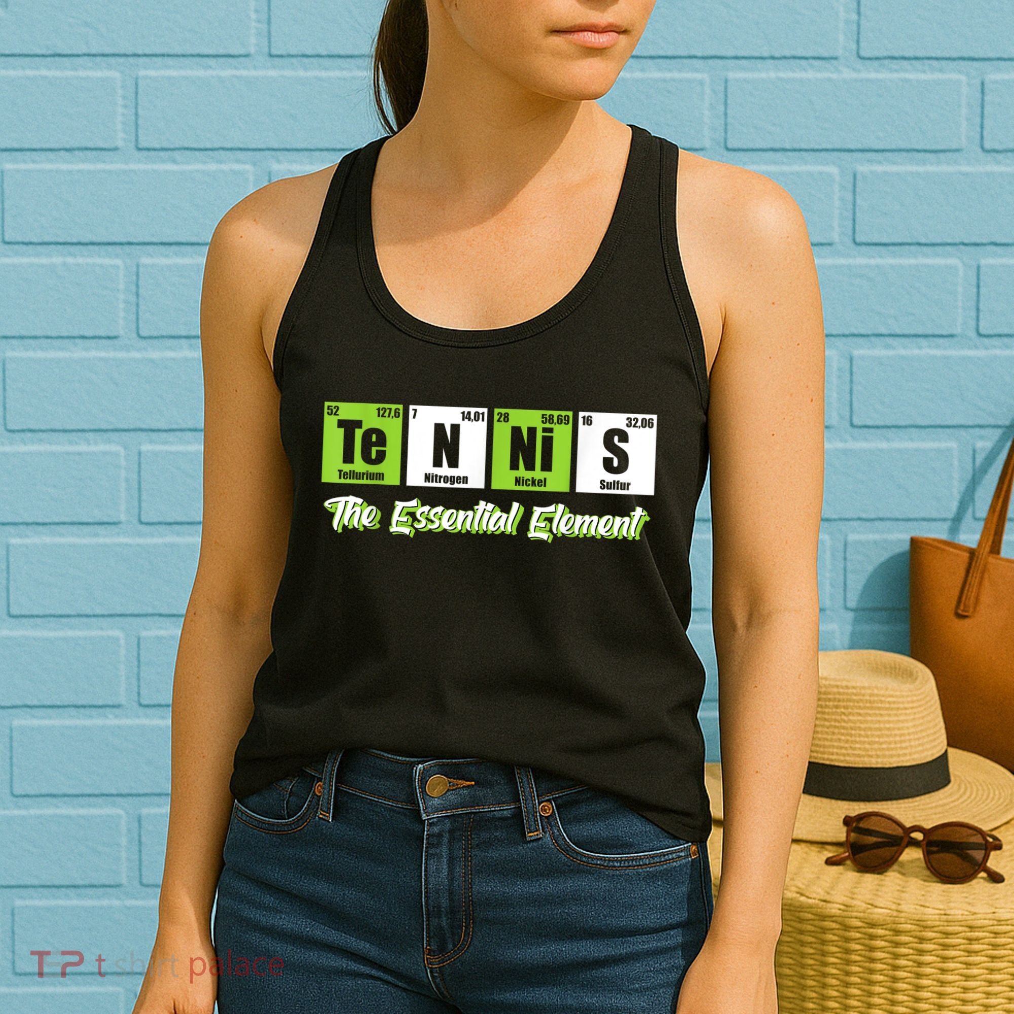 The Essential Element Funny Love Tennis Sience Women's Tank Top
