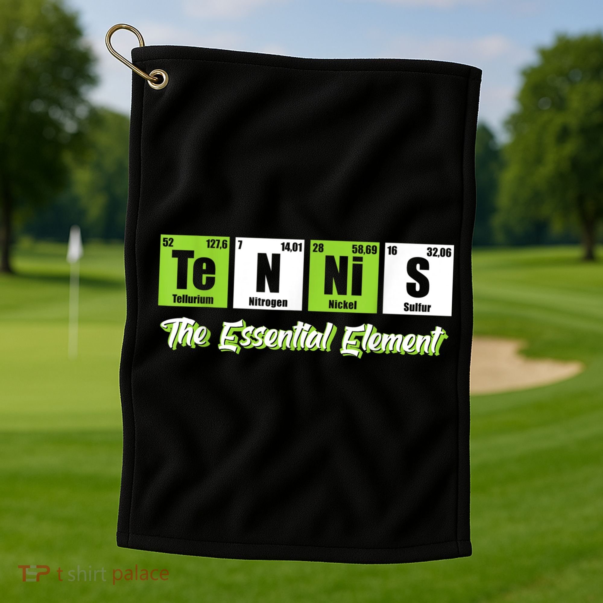 The Essential Element Funny Love Tennis Sience Golf Towel