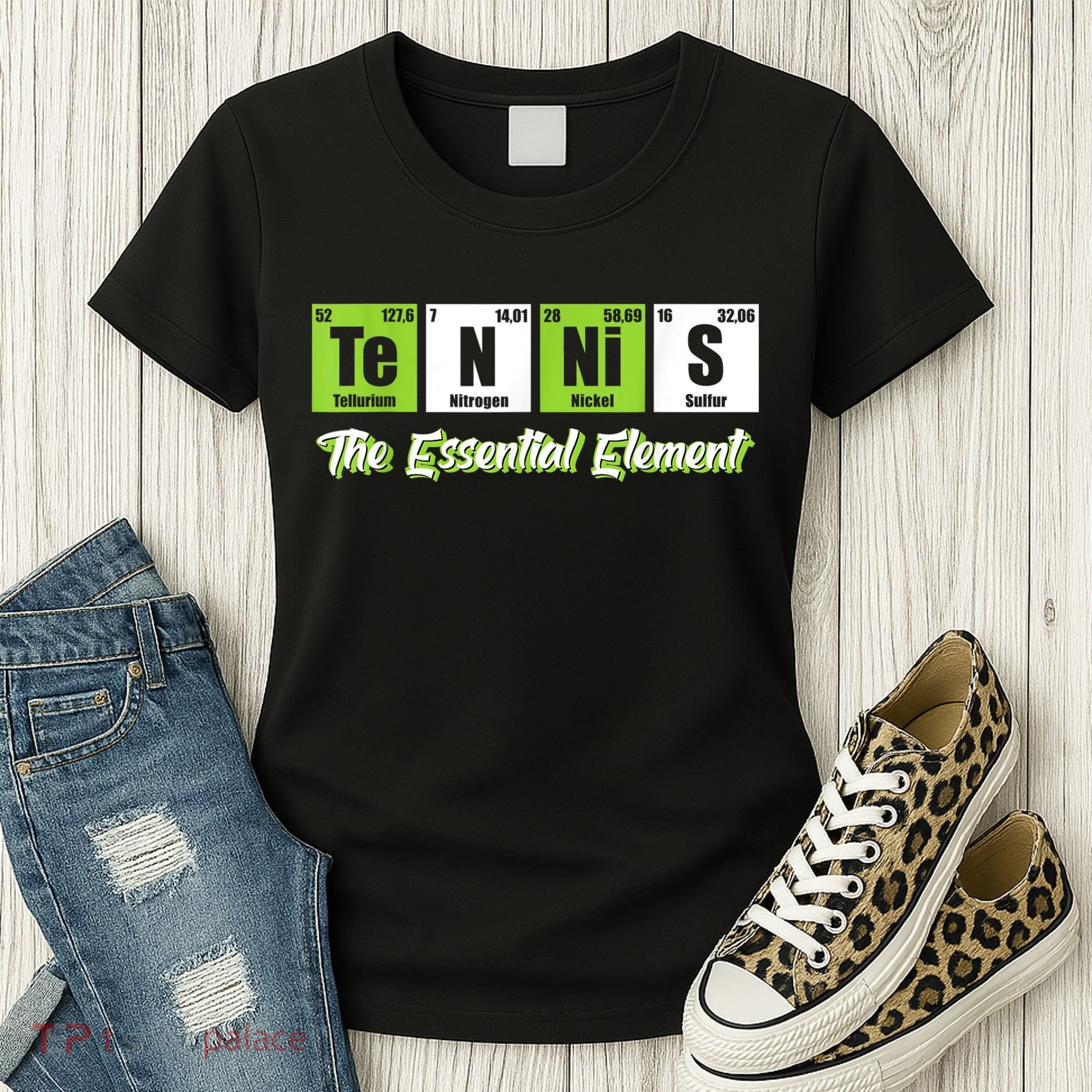The Essential Element Funny Love Tennis Sience Women's T-Shirt