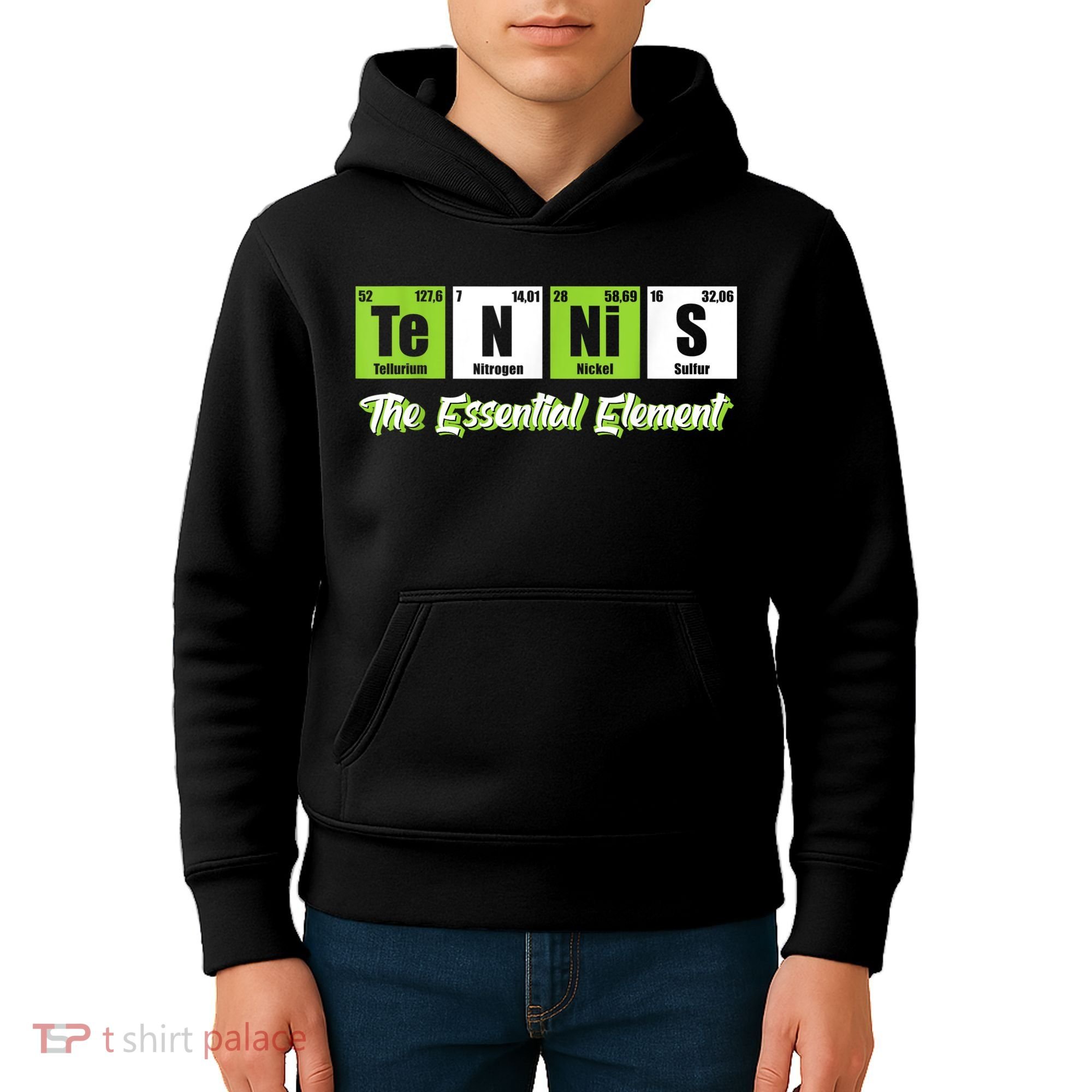 The Essential Element Funny Love Tennis Sience Kids Hoodie