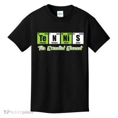 The Essential Element Funny Love Tennis Sience Kids T-Shirt