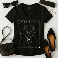 Taurus Earth Element Zodiac Women's V-Neck T-Shirt thumb 2