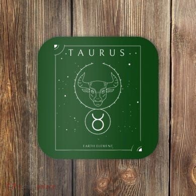 Taurus Earth Element Zodiac Coaster