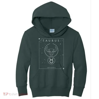 Taurus Earth Element Zodiac Kids Hoodie