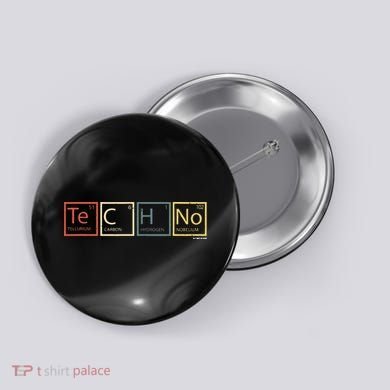 Techno Elements Festival Dark Techno Rave Button