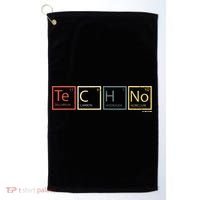 Techno Elements Festival Dark Techno Rave Golf Towel thumb 0