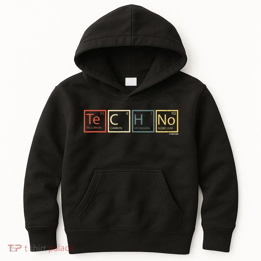 Techno Elements Festival Dark Techno Rave Kids Hoodie