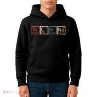 Techno Elements Festival Dark Techno Rave Kids Hoodie thumb 4