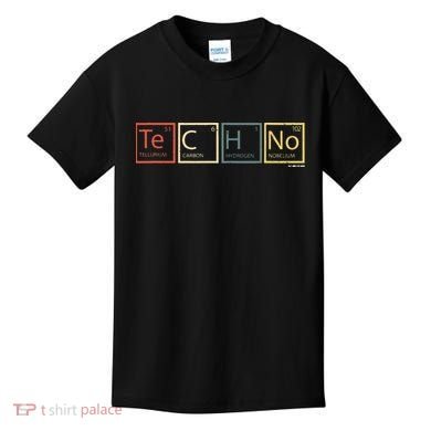 Techno Elements Festival Dark Techno Rave Kids T-Shirt