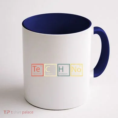 Techno Elements Festival Dark Techno Rave Coffee Mug back