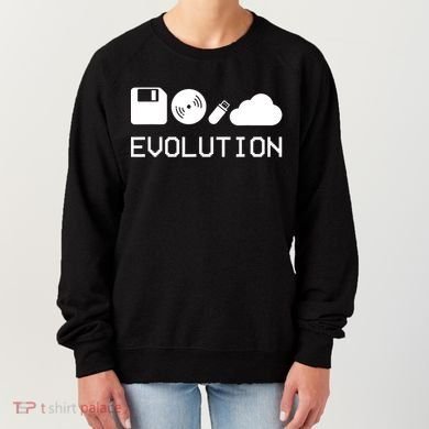 Technology Evolution Floppy Disk To The Cloud Women's Sweatshirt