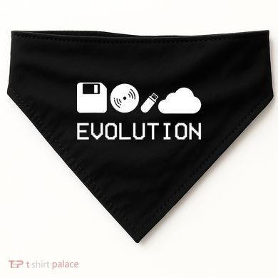 Technology Evolution Floppy Disk To The Cloud USA-Made Doggie Bandana