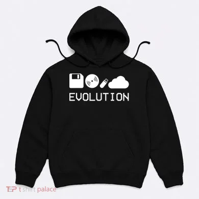 Technology Evolution Floppy Disk To The Cloud Hoodie