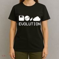 Technology Evolution Floppy Disk To The Cloud T-Shirt thumb 4