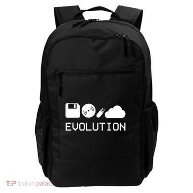 Technology Evolution Floppy Disk To The Cloud Backpack