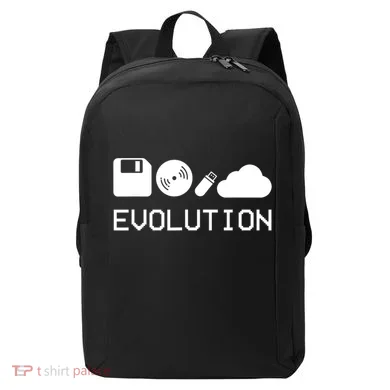 Technology Evolution Floppy Disk To The Cloud Modern Backpack
