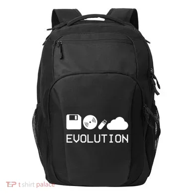 Technology Evolution Floppy Disk To The Cloud Transport Backpack