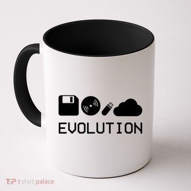Technology Evolution Floppy Disk To The Cloud Coffee Mug