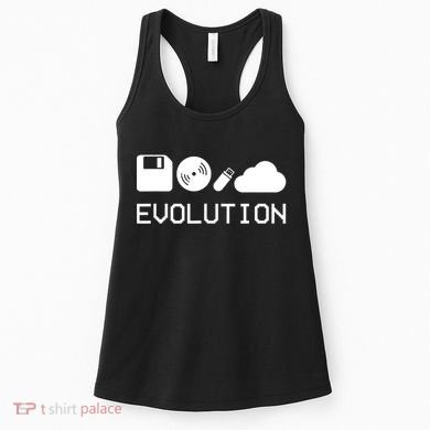 Technology Evolution Floppy Disk To The Cloud Women's Tank Top