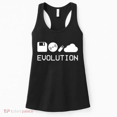 Technology Evolution Floppy Disk To The Cloud Women's Tank Top