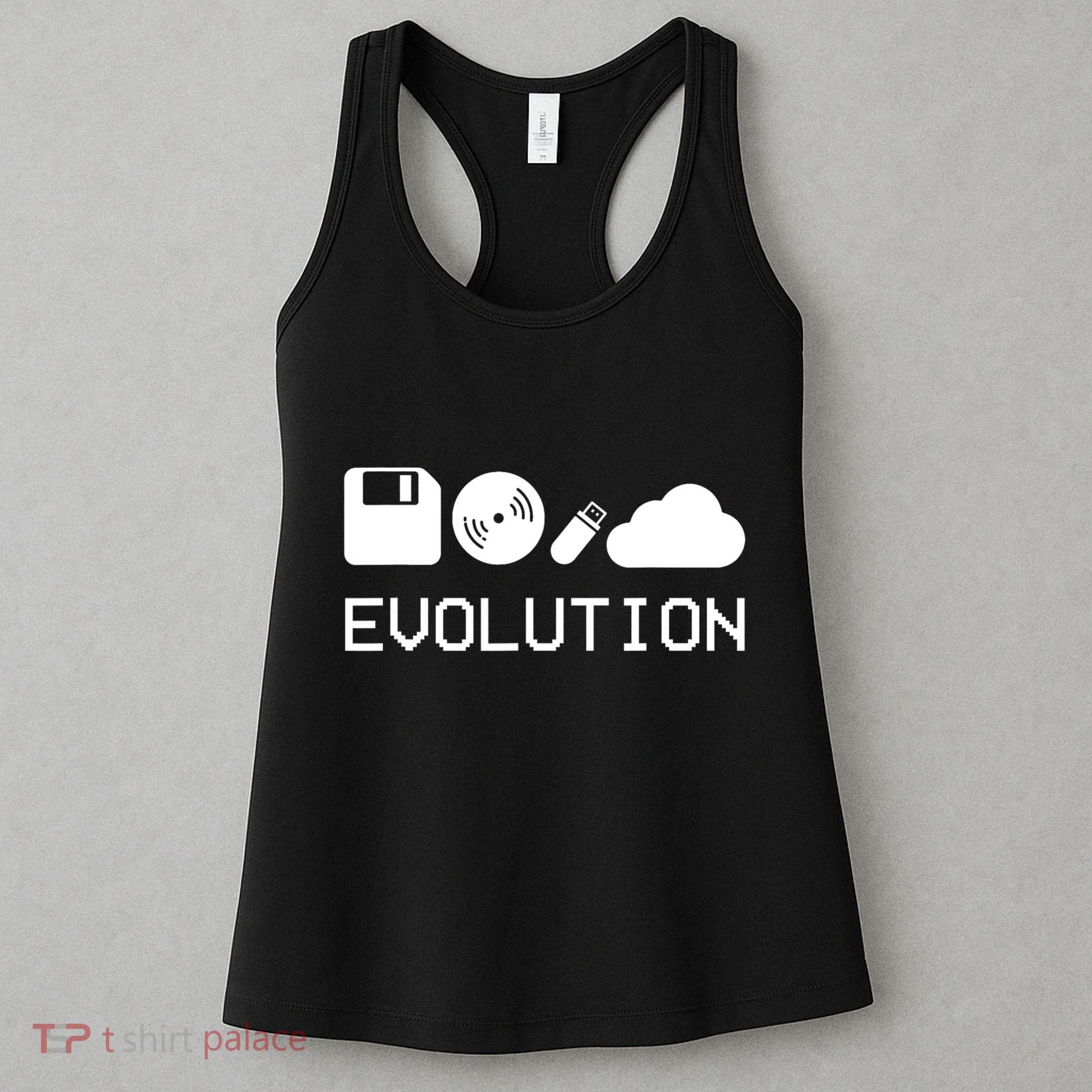 Technology Evolution Floppy Disk To The Cloud Women's Tank Top