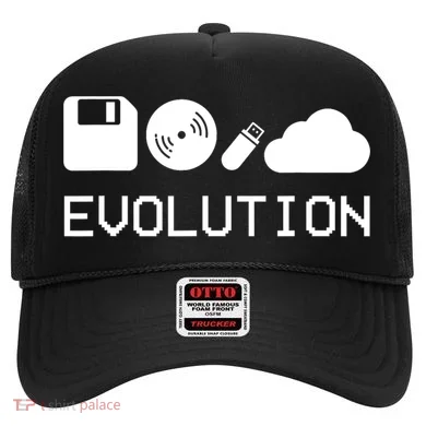 Technology Evolution Floppy Disk To The Cloud Hat