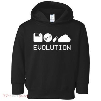 Technology Evolution Floppy Disk To The Cloud Toddler Hoodie