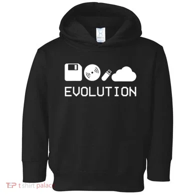 Technology Evolution Floppy Disk To The Cloud Toddler Hoodie