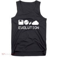 Technology Evolution Floppy Disk To The Cloud Tank Top thumb 0
